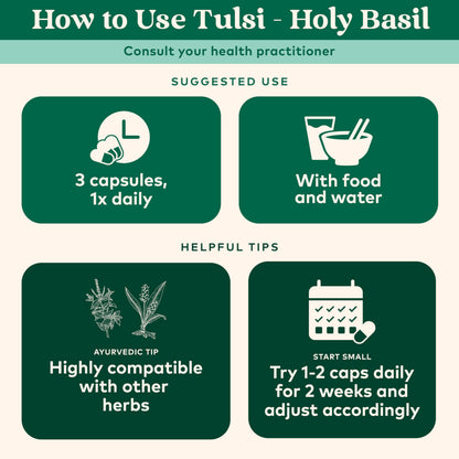 ORGANIC INDIA Tulsi Holy Basil Capsules - Immune Support, Stress Relief, 90 Capsules