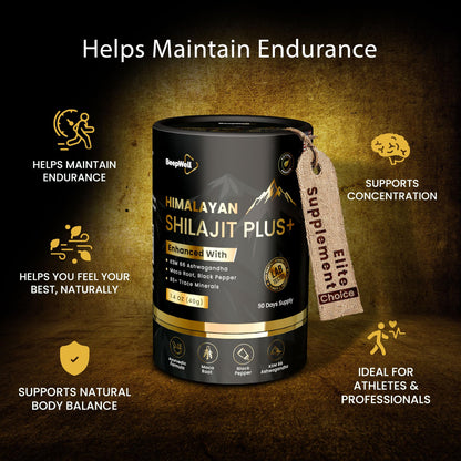 Pure Himalayan Shilajit Resin 40g – 50 Servings, 85+ Minerals, Ashwagandha