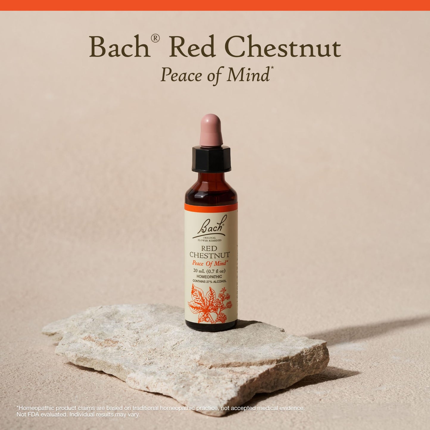 Bach Red Chestnut – Peace of Mind | Natural Homeopathic Flower Remedy (20 mL Dropper)