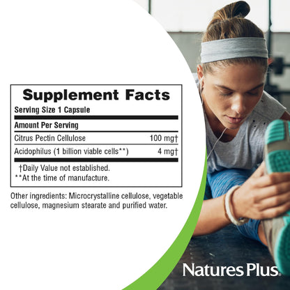 Natures Plus Acidophilus with Pectin – 90 Capsules | Probiotic, 1B CFU, Vegan & Gluten Free