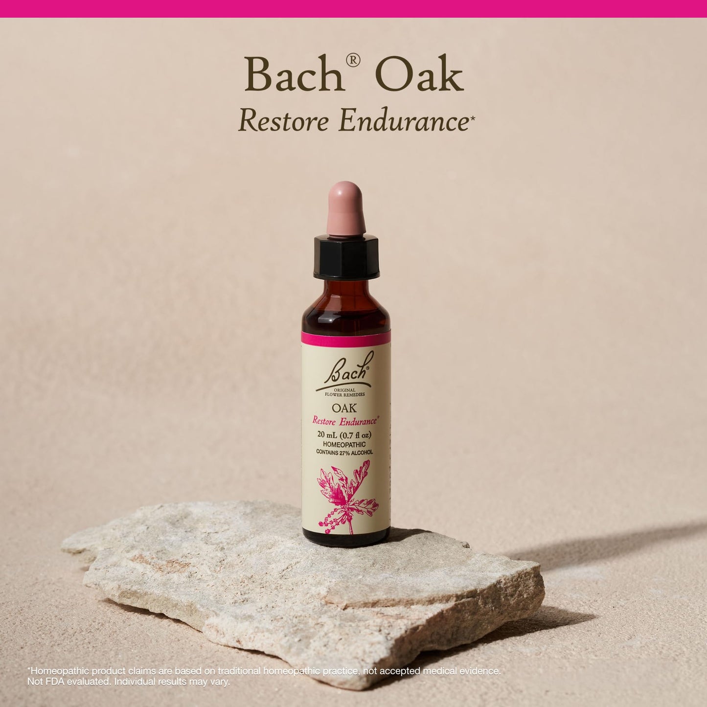 Bach Oak Flower Remedy - Restore Endurance | Natural Homeopathic Emotional Balance (20mL) - Vegan, Gluten Free, Sugar Free