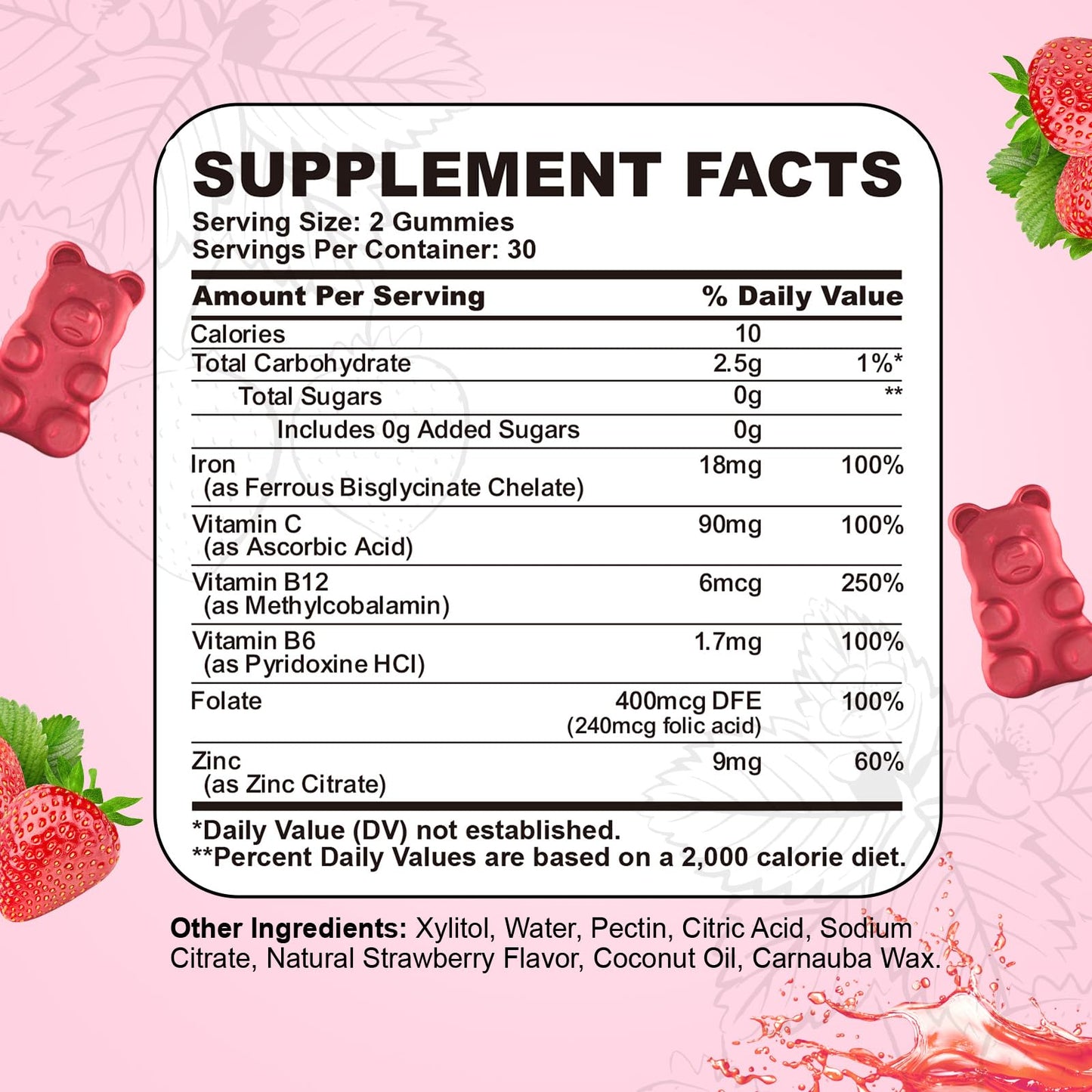 2-Pack Iron Gummies with Multivitamin – Iron Support for Adults & Kids