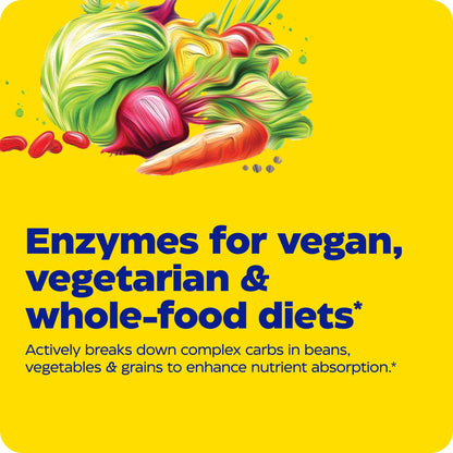 Enzymedica VeggieGest Digestive Enzymes – Gas Relief for Vegan & Vegetarian Diets (90 Count)