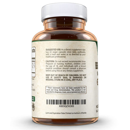 Vegan Labs Berberine HCL 1200MG with Organic Ceylon Cinnamon - 180 Vegan Capsules