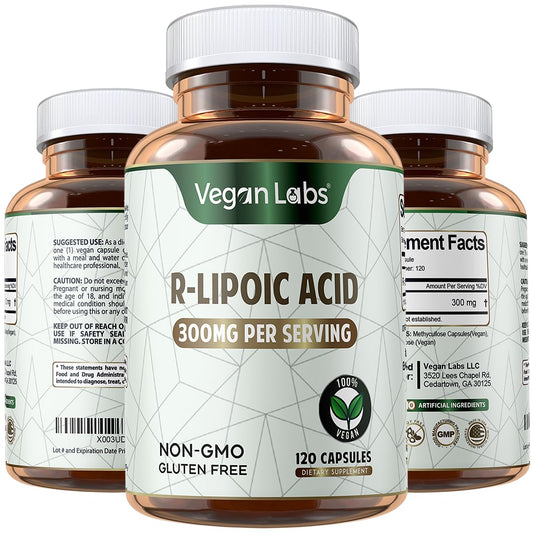 Vegan Labs R-Lipoic Acid 300MG – 120 Vegan Capsules | 4 Month Supply BritishVita | Premium UK Vitamins & Wellness Supplements