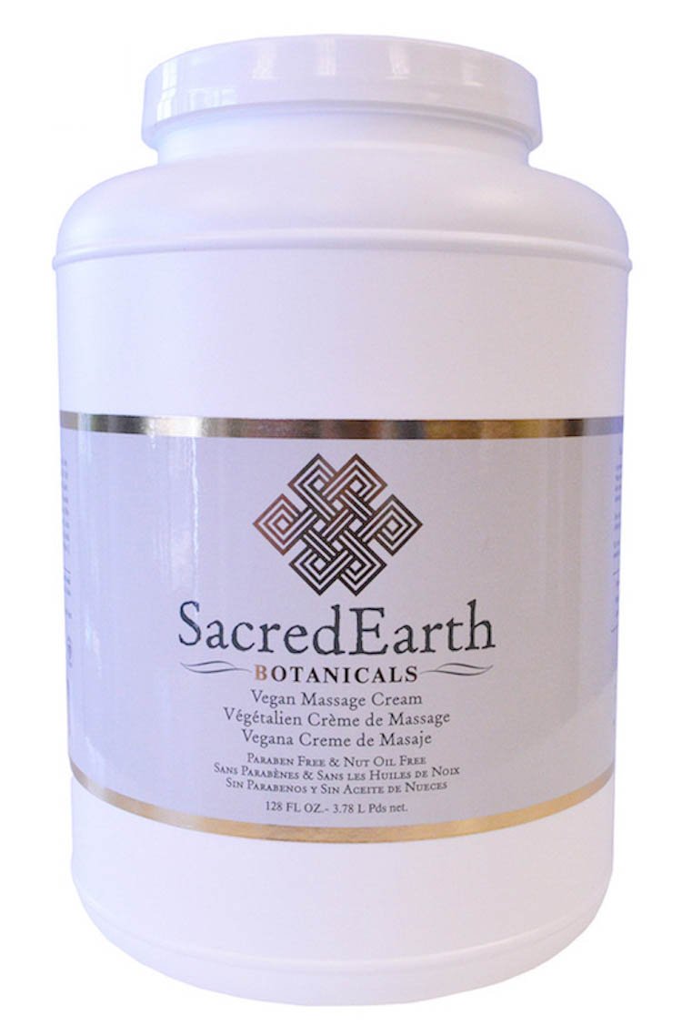 Vegan Massage Cream (1 Gallon) - Unscented, Water Dispersible, Nut Oil Free, Gluten Free | Sacred Earth Botanicals