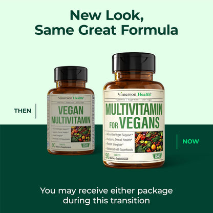 Vegan Multivitamin for Women & Men – 90 Tablets, 23 Essential Nutrients