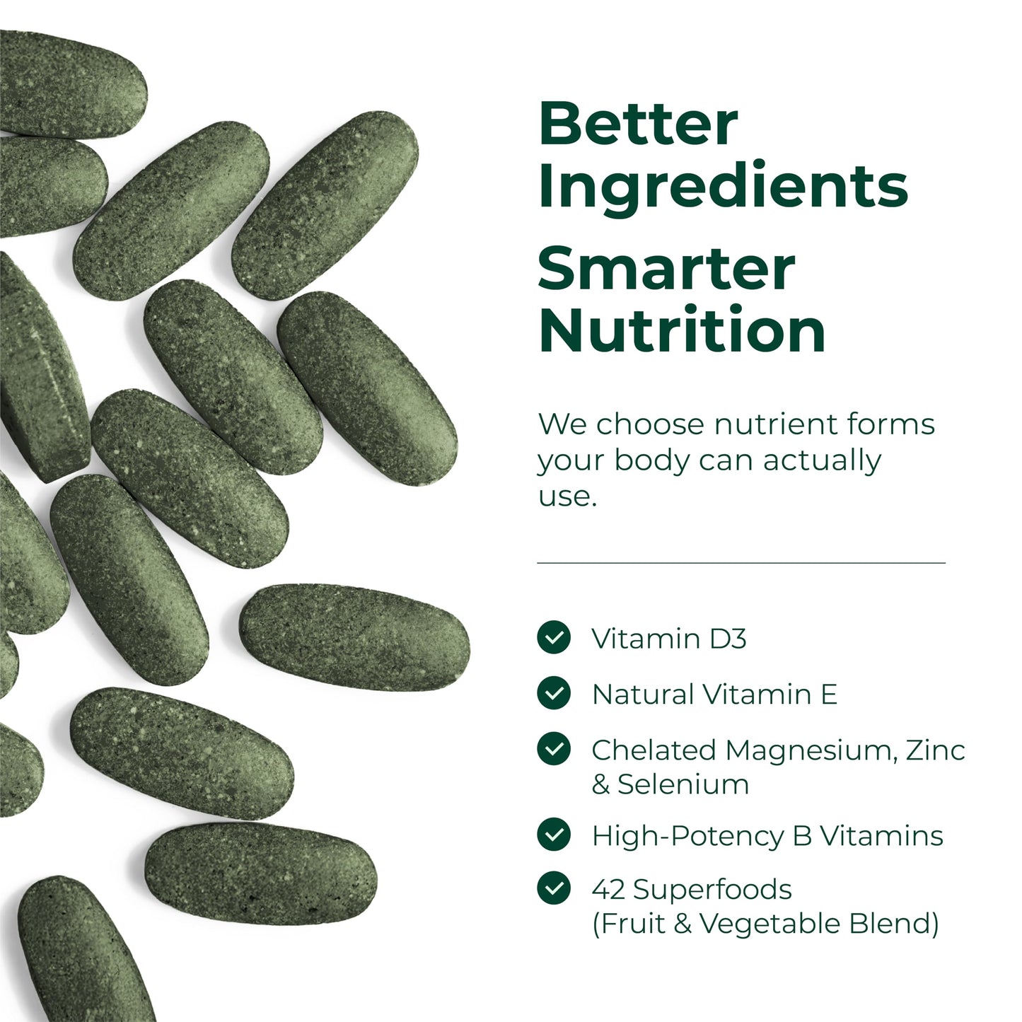 Vegan Multivitamin for Women & Men – 90 Tablets, 23 Essential Nutrients