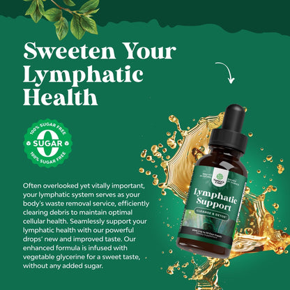 Certified Organic Lymphatic Drainage Drops – Herbal Cleanse & Immune Support (30 Servings)