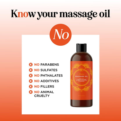 Arnica Massage Oil for Muscle Relaxing – Full Body Relief (16 oz) – Vegan & Non-GMO