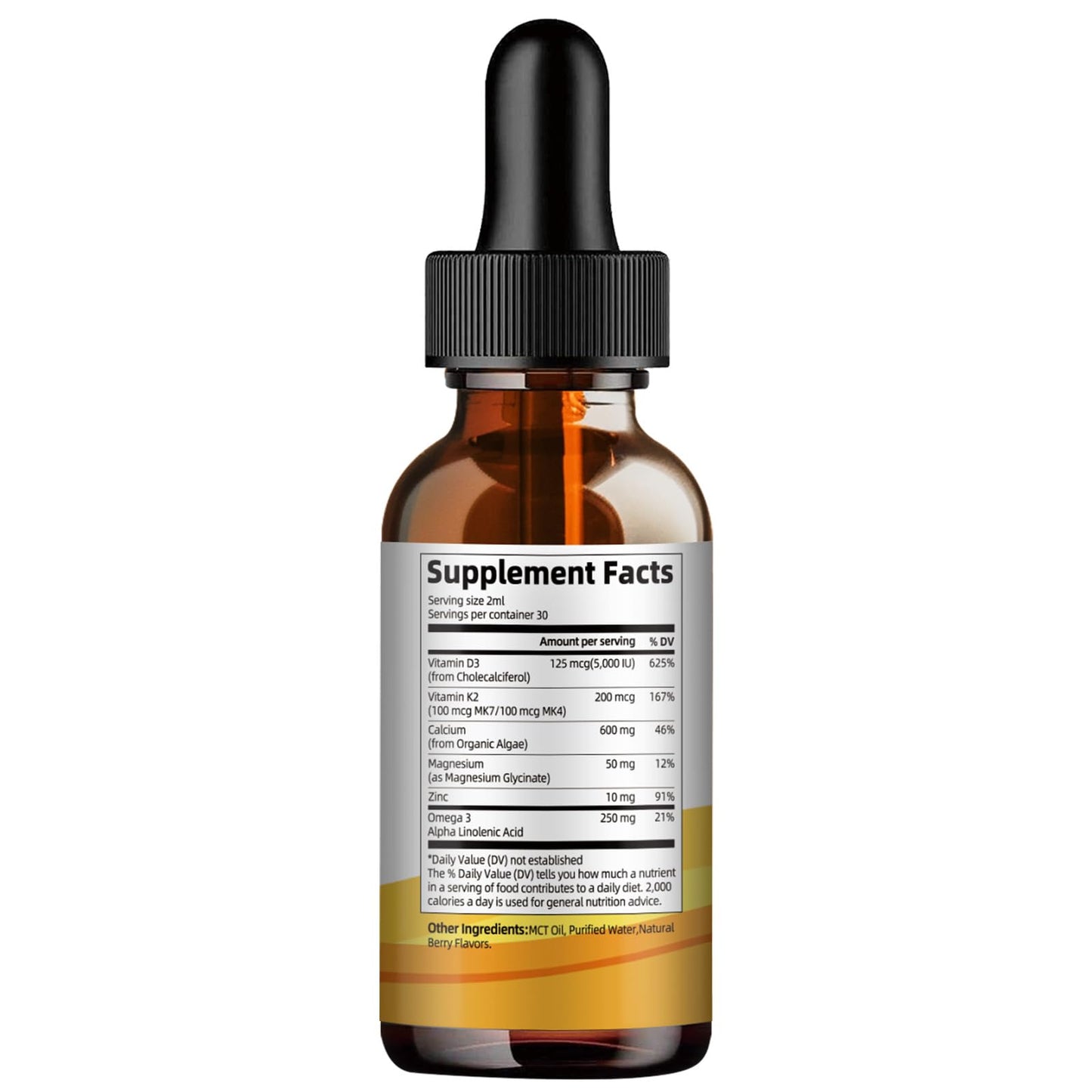 Liposomal D3 K2 Drops with MCT Oil – 5000 IU D3 + 200 mcg K2