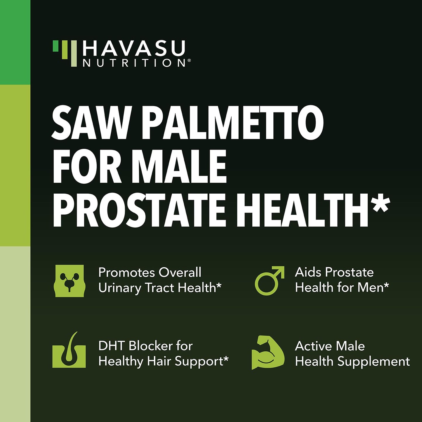 Saw Palmetto for Men Prostate Health - 500mg, 100 Count, Vegan, Non-GMO