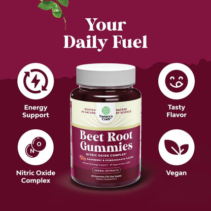 Flow Boosting Beet Root Gummies – Nitric Oxide & Heart Health Support (Vegan, Non-GMO)