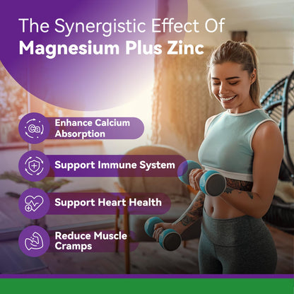 Magnesium Glycinate with Zinc & Vitamin D3 – Sleep, Immune & Heart Health