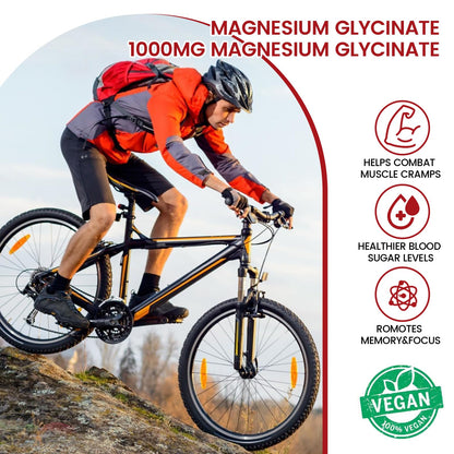 Magnesium Glycinate Gummies 1000mg – Sugar Free Sleep Support | 90 Strawberry Gummies
