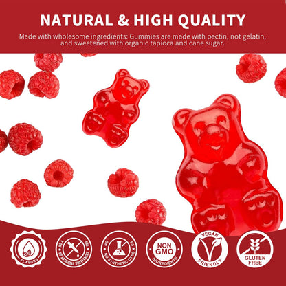 Triple Magnesium Complex Gummies 900 mg – Mg Glycinate, Citrate & Malate with Potassium, Ca & Vitamin B6 | Vegan, Non-GMO, Gluten Free – 60 Gummies