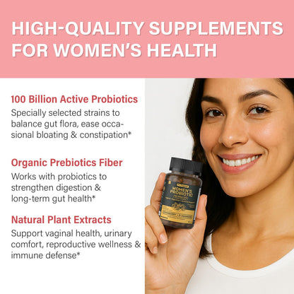 Probiotics for Women - 100B CFU, 11 Strains | Vegan & Non-GMO
