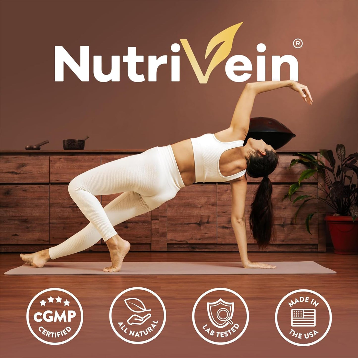 Nutrivein Premium Mushroom Supplement 2600 mg - 120 Capsules - 11-Mushroom Complex (Lion's Mane, Cordyceps, Reishi)