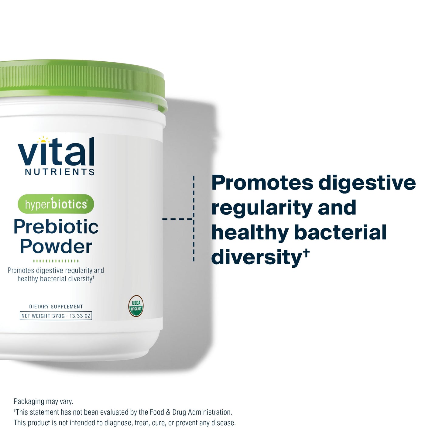 Hyperbiotics Vital Nutrients Organic Prebiotic Fiber Powder | Gut Health & Digestive Regularity | 54 Servings