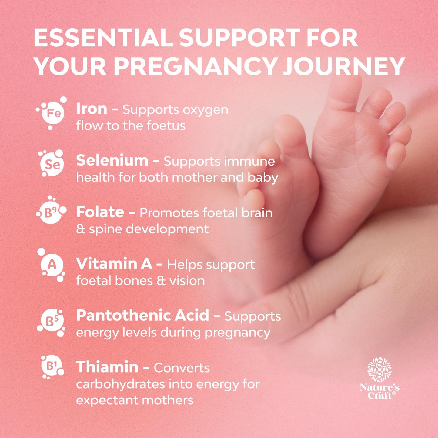 Vegan Prenatal Gummies for Women - Iron, Folate & Pineapple Mango (1 Month)
