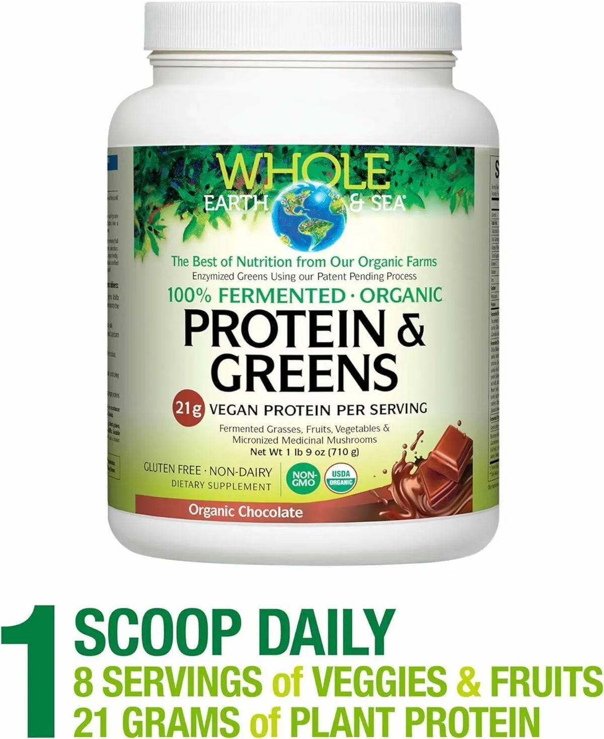 Whole Earth & Sea Organic Fermented Protein & Greens – Vanilla Chai BritishVita | Premium UK Vitamins & Wellness Supplements