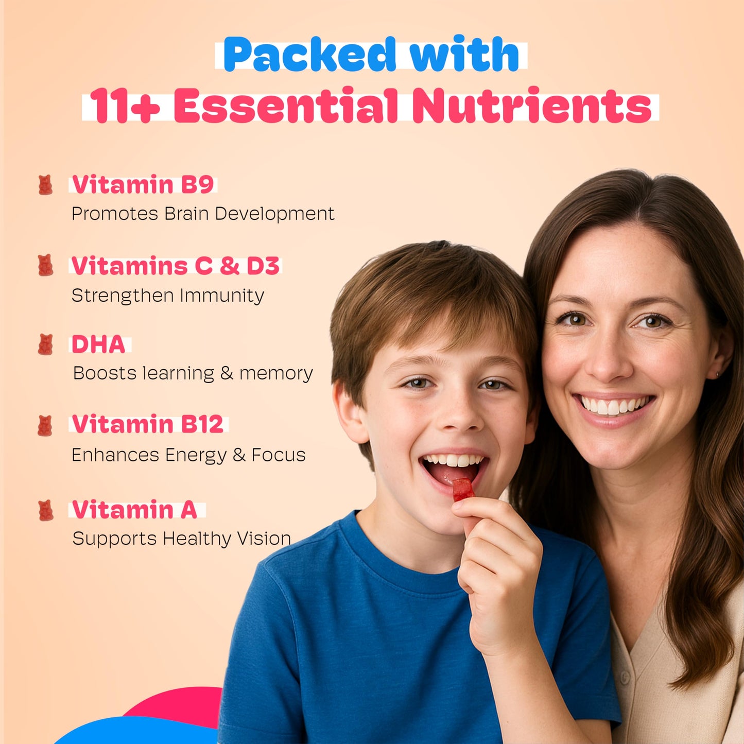 Little Joys Kids Multivitamin Gummies – Fiber-Based Prebiotic, Sugar Free & Vegan | 30 Day Pack