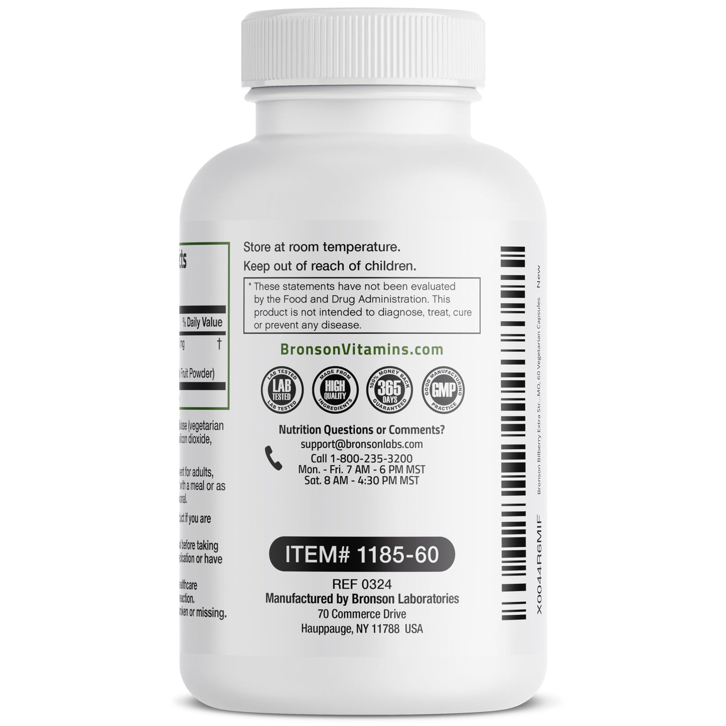 Bronson Bilberry Extra Strength 3000 mg – Eye Health & Vision Support (60 Veg Caps)