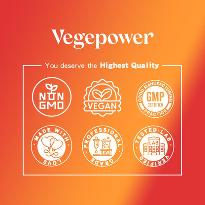Vegan Vitamin D3 + B12 Gummies – Orange Flavor, 90 Gummies for Adults & Kids | Vegepower