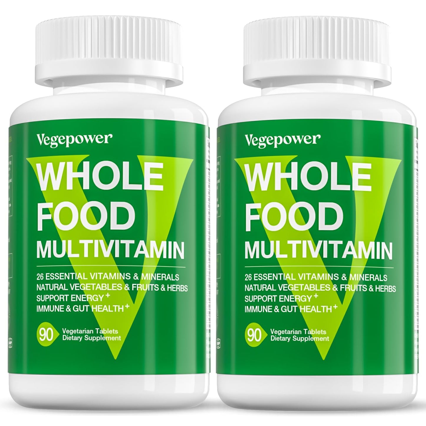 VEGEPOWER Vegan Whole Food Multivitamin for Men & Women | Methylated Formula - 180 Count