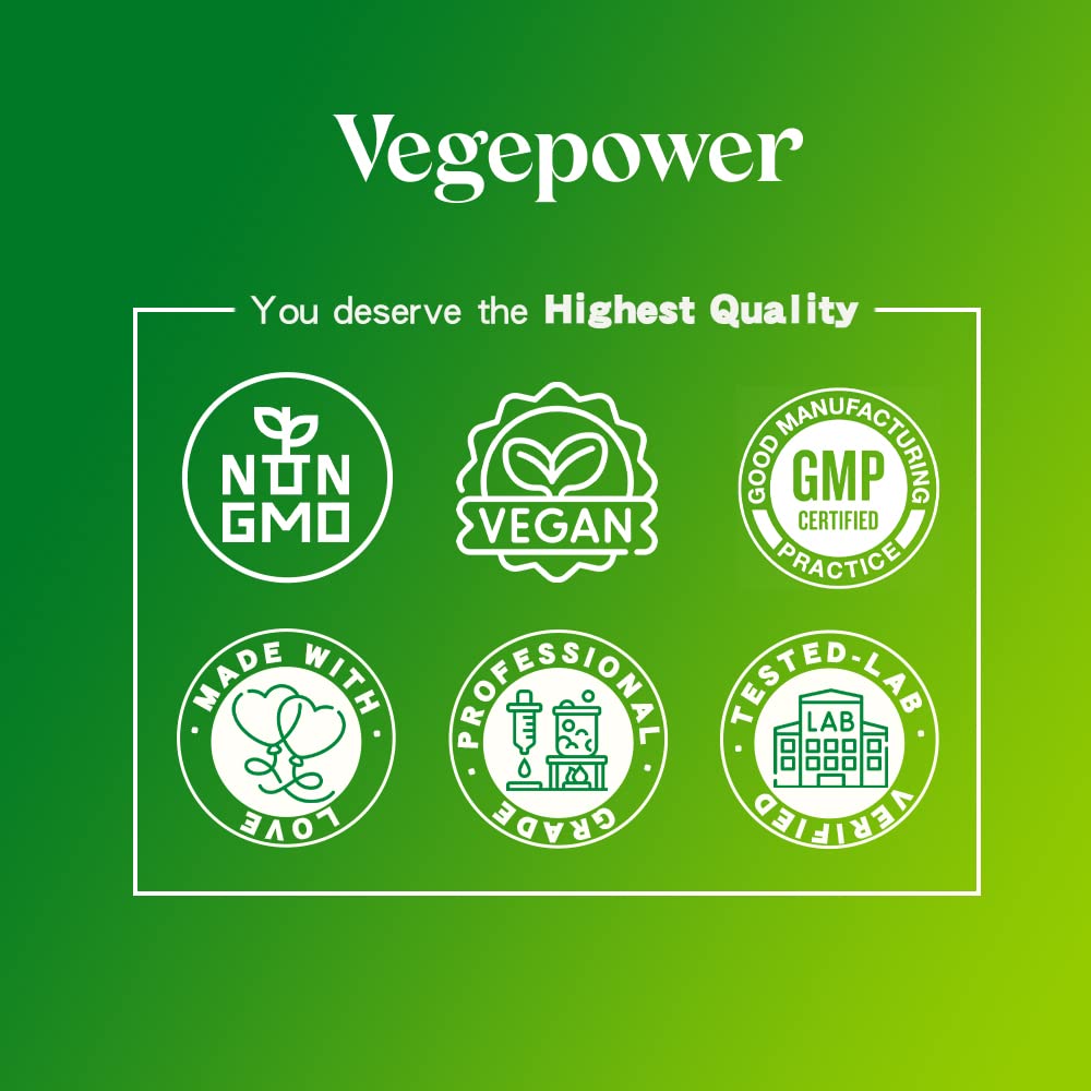 VEGEPOWER Vegan Whole Food Multivitamin for Men & Women | Methylated Formula - 180 Count