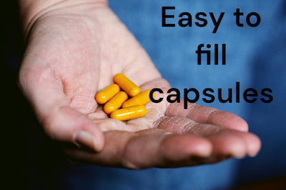 T.E. Neesby Vegan Empty Pill Capsules - Size 00, 600 Count, Clear Caps