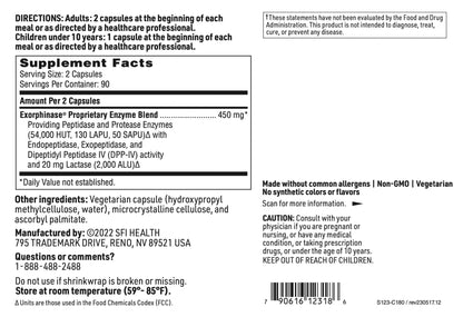 Klaire Labs SerenAid SFI Health - Vegetarian Digestive Enzymes with DPP-IV (180 caps)