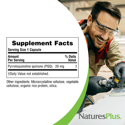 Natures Plus Brainceutix PQQ - 60 Vegan Capsules | Memory & Brain Power
