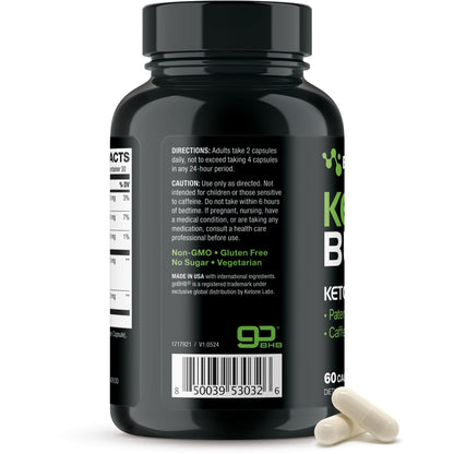 Keto BHB Exogenous Ketones – goBHB + Caffeine | Vegetarian & Non-GMO | 1 Month Supply