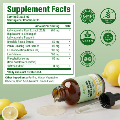 VEGETUSMAX Cortisol Drops – Sleep Support & Stress Relief for Women