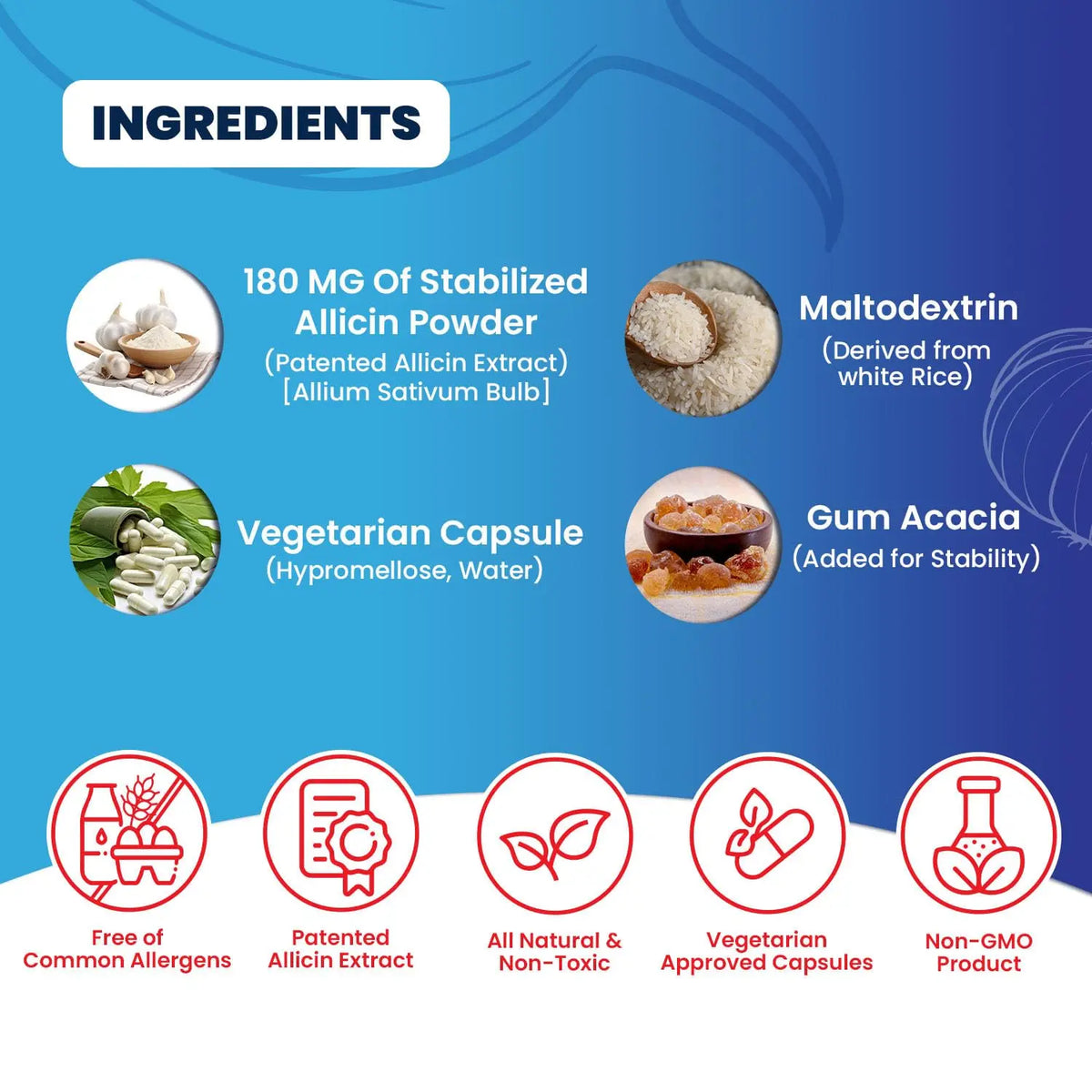 BuyNaturally Potent Allicin Odor-Controlled Garlic Supplement | Mega Allicin 180,000 mcg Veggie Capsules (90 Count) BritishVita | Premium UK Vitamins & Wellness Supplements