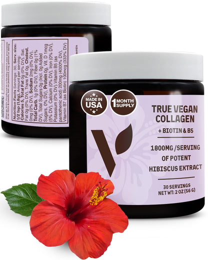 Veggimins True Vegan Collagen – Hibiscus Powder for Hair & Skin