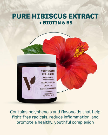 Veggimins True Vegan Collagen – Hibiscus Powder for Hair & Skin