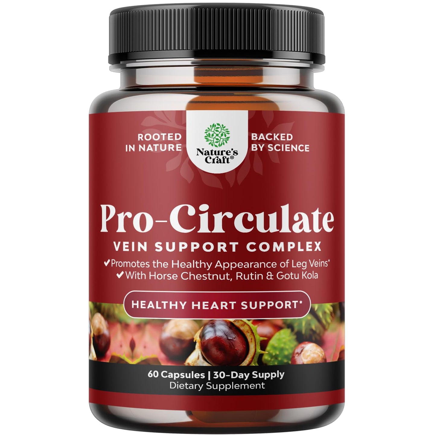 Vein Support for Legs & Veins – Horse Chestnut, Flavonoids, Vegan