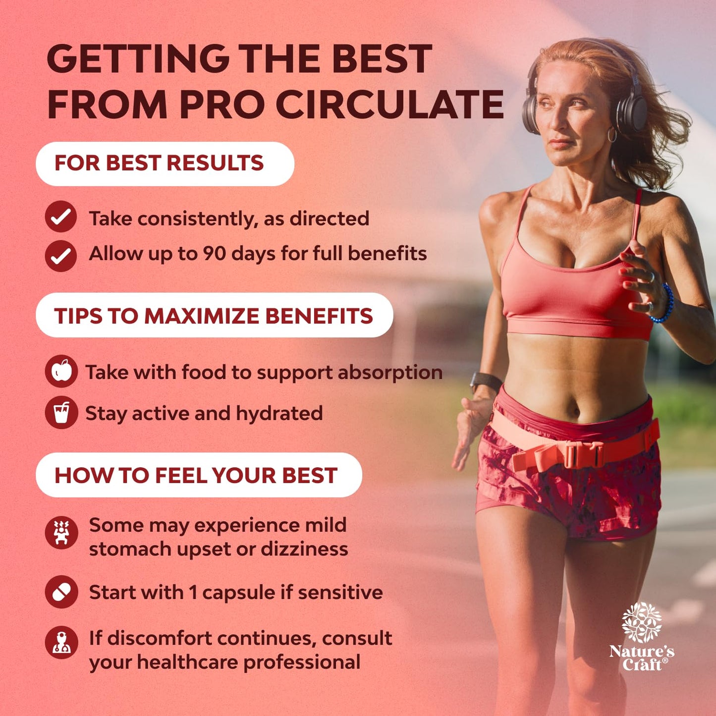 Vein Support for Legs — Leg Circulation & Varicose Relief | Vegan Non-GMO Mini Caps (2-Month)