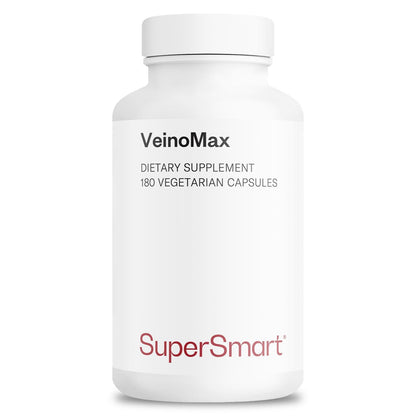 VeinoMax Advanced Complex - Veins Support Supplement with Diosmin, Hesperidin, Horse Chestnut, Troxerutin & Quercetin | Non-GMO, Gluten Free - 180 Vegetarian Capsules | Supersmart