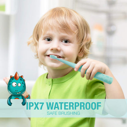 Vekkia Sonic Kids Electric Toothbrush – 3 Modes with Memory, IPX7, 2-Min Timer