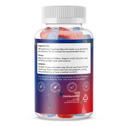 VELOTO Creatine Monohydrate Gummies 5g – 120 Count, 10-in-1 Pre-Workout