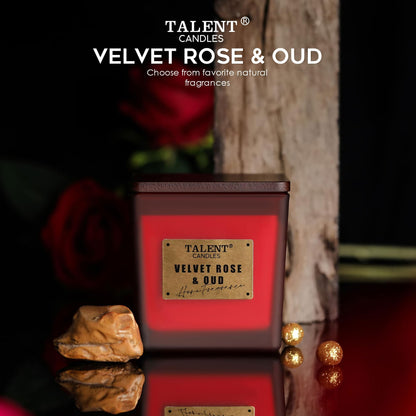Deluxe Noble Scented Soy Candles – Velvet Rose & Oud, 7.05oz
