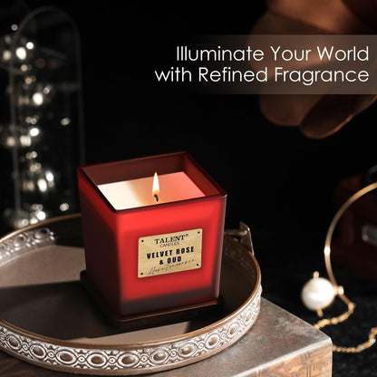 Deluxe Noble Scented Soy Candles – Velvet Rose & Oud, 7.05oz