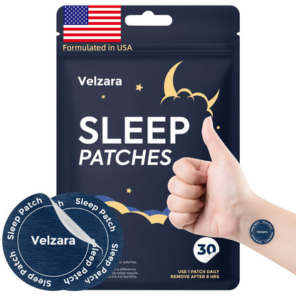 Velzara Natural Sleep Patches Support A Peaceful Nights – Gentle & Convenient – 30 Patches