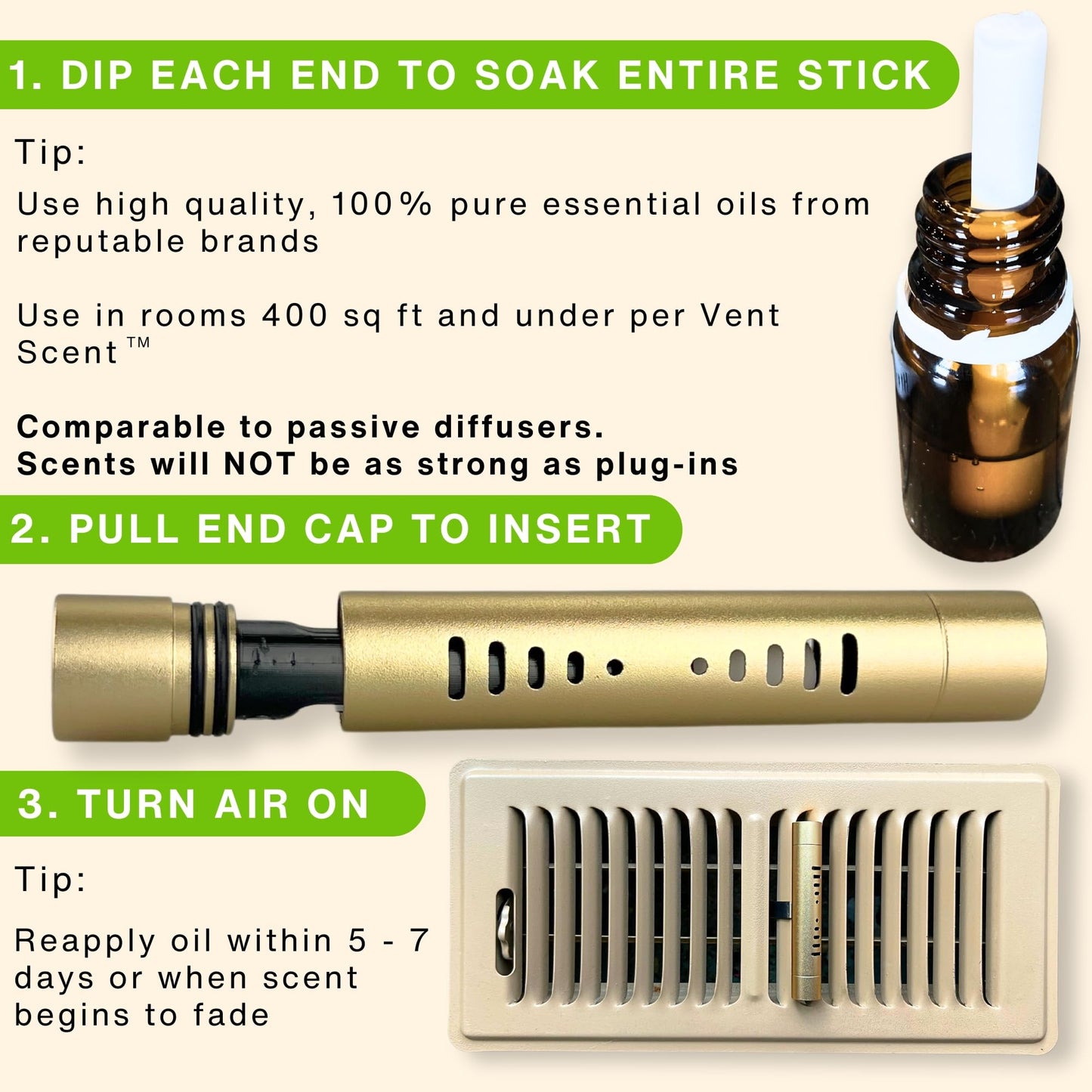 Vent Scent Whole Home Air Freshener | Custom Scent & Passive Diffuser
