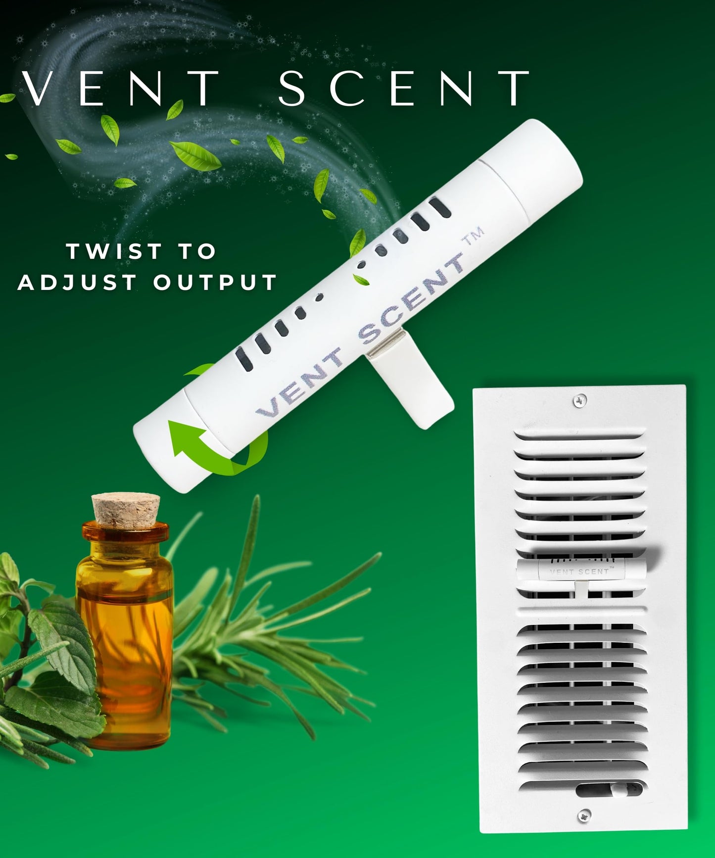 Vent Scent Whole Home Air Freshener | 10 Scented Sticks Included | Passive Diffuser