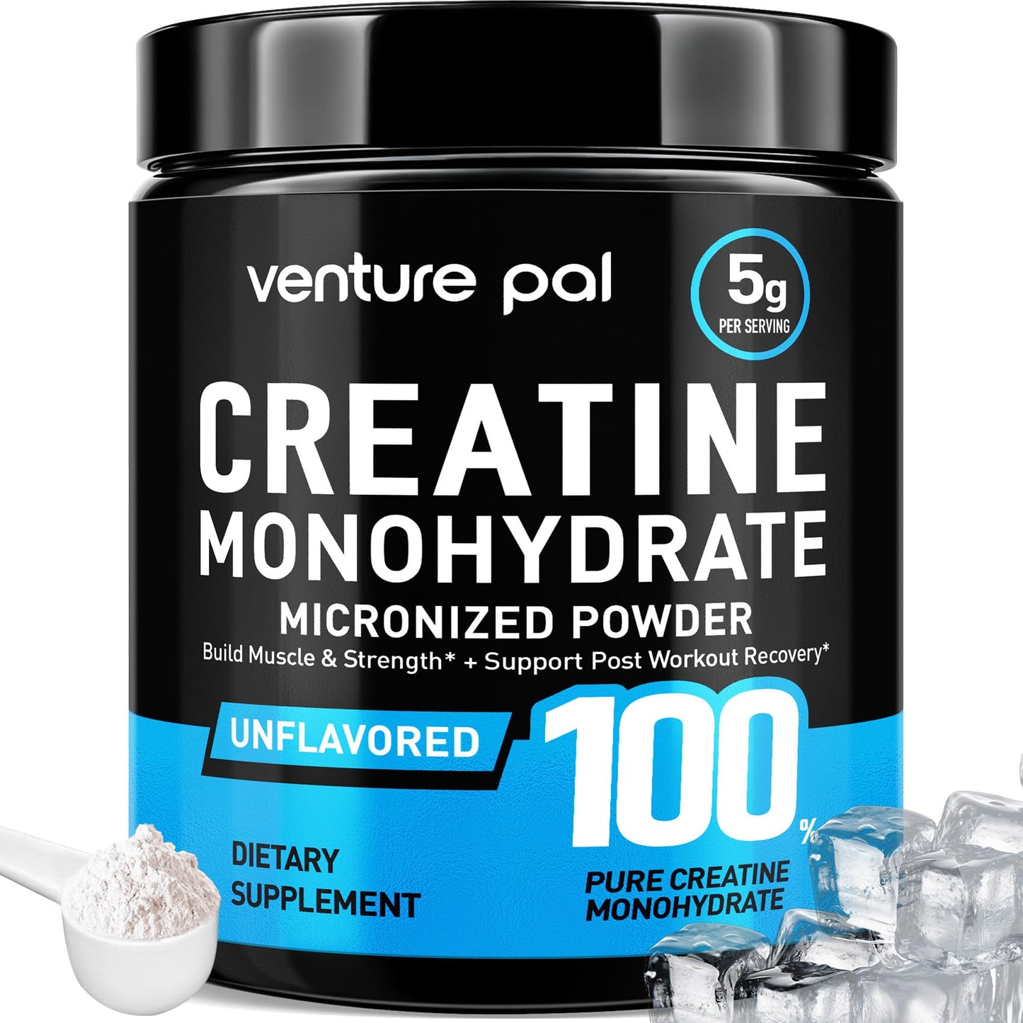 Venture Pal Micronized Creatine Monohydrate – Unflavored Creatine Powder for Training, Muscle & Strength Support