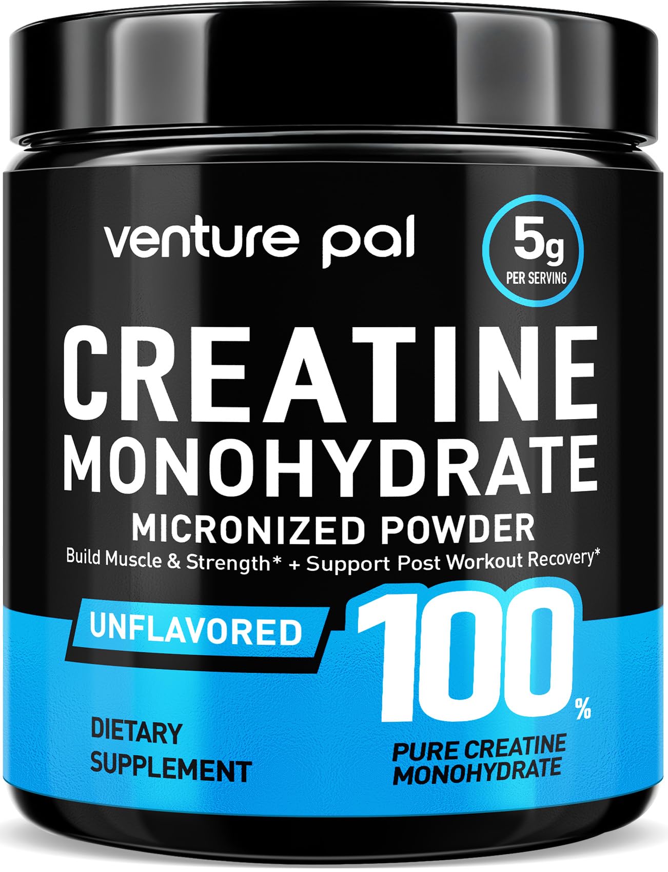 Venture Pal 100% Pure Micronized Creatine Monohydrate Powder – Unflavored, Vegan, Keto, Gluten Free | 5 g Serving